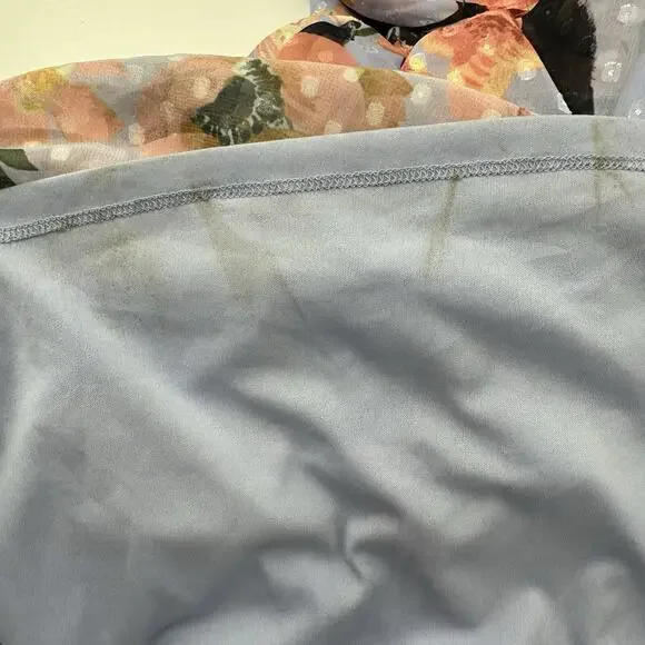 Adrianna Papell Womens Maxi Dress 6 Floral Chiffon Formal Gown Wedding Guest - Picture 8 of 11